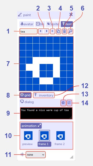 item paint diagram